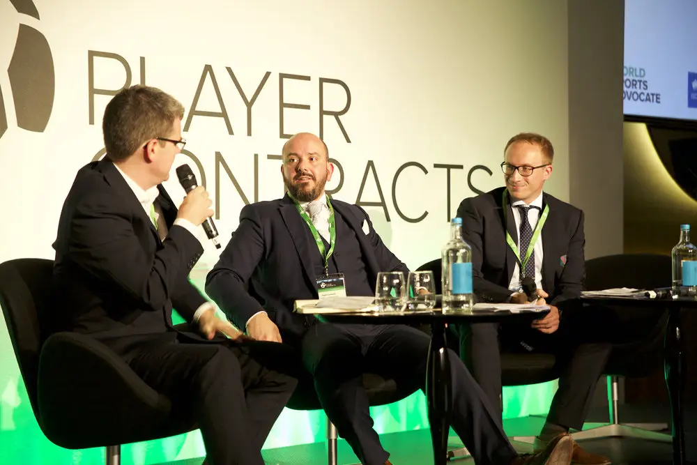 Jake Cohen (Mills & Reeve), Paolo Lombardi and Jakub Laskowski (Legia Warszawa Football Club).